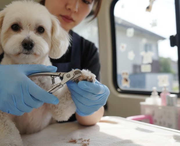 爪切りサービスの様子